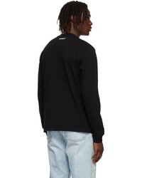 schwarzes bedrucktes Langarmshirt von Off-White