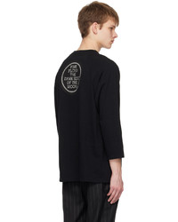 schwarzes bedrucktes Langarmshirt von Undercover