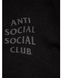 schwarzes bedrucktes Langarmshirt von Anti Social Social Club