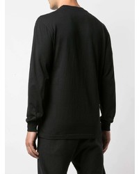 schwarzes bedrucktes Langarmshirt von Palace