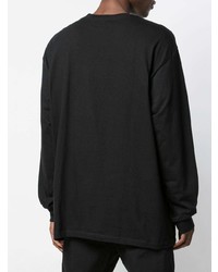 schwarzes bedrucktes Langarmshirt von Supreme