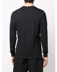 schwarzes bedrucktes Langarmshirt von Nike