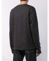 schwarzes bedrucktes Langarmshirt von Junya Watanabe MAN