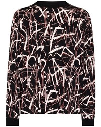 schwarzes bedrucktes Langarmshirt von Iroquois