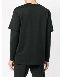 schwarzes bedrucktes Langarmshirt von Versus