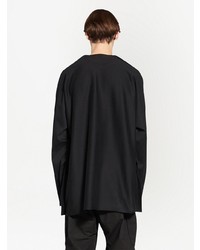 schwarzes bedrucktes Langarmshirt von Balenciaga