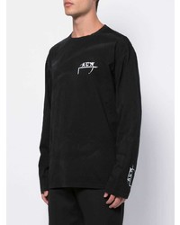 schwarzes bedrucktes Langarmshirt von A-Cold-Wall*