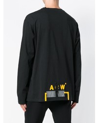 schwarzes bedrucktes Langarmshirt von A-Cold-Wall*