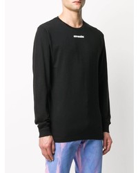 schwarzes bedrucktes Langarmshirt von Off-White