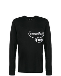 schwarzes bedrucktes Langarmshirt von Pam Perks And Mini