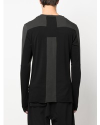 schwarzes bedrucktes Langarmshirt von Thom Krom