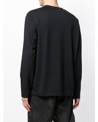 schwarzes bedrucktes Langarmshirt von Givenchy