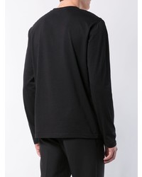 schwarzes bedrucktes Langarmshirt von Givenchy