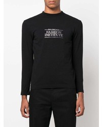 schwarzes bedrucktes Langarmshirt von Balenciaga