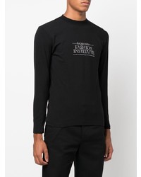 schwarzes bedrucktes Langarmshirt von Balenciaga