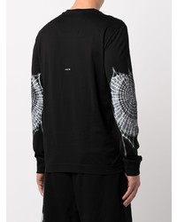 schwarzes bedrucktes Langarmshirt von Givenchy