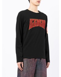 schwarzes bedrucktes Langarmshirt von Iceberg