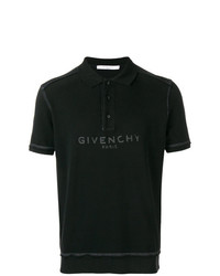 schwarzes bedrucktes Polohemd von Givenchy