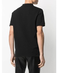 schwarzes bedrucktes Polohemd von Just Cavalli