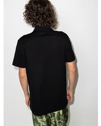 schwarzes bedrucktes Polohemd von Versace