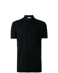 schwarzes bedrucktes Polohemd von Versace Collection