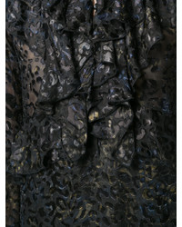 schwarzes bedrucktes Seidekleid von IRO