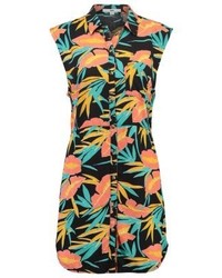 schwarzes bedrucktes Shirtkleid von Vans