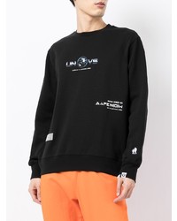 schwarzes bedrucktes Sweatshirt von AAPE BY A BATHING APE