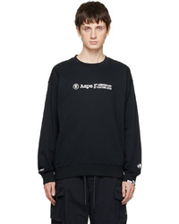 schwarzes bedrucktes Sweatshirt von AAPE BY A BATHING APE