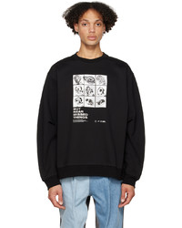 schwarzes bedrucktes Sweatshirt von Ader Error