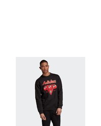 schwarzes bedrucktes Sweatshirt von adidas Originals