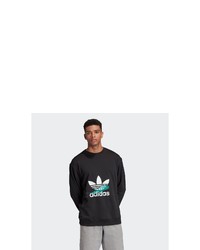 schwarzes bedrucktes Sweatshirt von adidas Originals