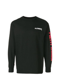 schwarzes bedrucktes Sweatshirt von Alltimers