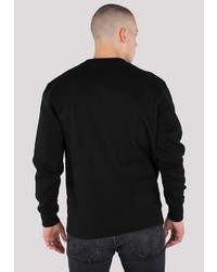 schwarzes bedrucktes Sweatshirt von Alpha Industries