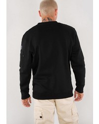 schwarzes bedrucktes Sweatshirt von Alpha Industries