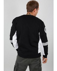 schwarzes bedrucktes Sweatshirt von Alpha Industries