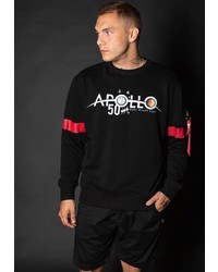 schwarzes bedrucktes Sweatshirt von Alpha Industries