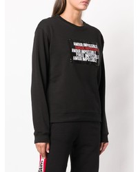 schwarzes bedrucktes Sweatshirt von Pinko
