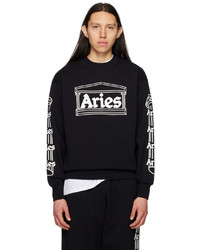 schwarzes bedrucktes Sweatshirt von Aries