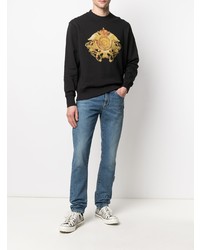 schwarzes bedrucktes Sweatshirt von VERSACE JEANS COUTURE