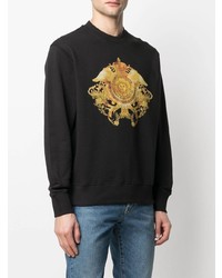 schwarzes bedrucktes Sweatshirt von VERSACE JEANS COUTURE