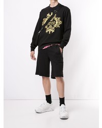 schwarzes bedrucktes Sweatshirt von VERSACE JEANS COUTURE