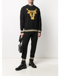 schwarzes bedrucktes Sweatshirt von VERSACE JEANS COUTURE