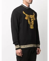 schwarzes bedrucktes Sweatshirt von VERSACE JEANS COUTURE