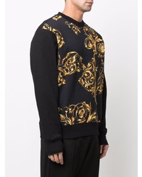 schwarzes bedrucktes Sweatshirt von VERSACE JEANS COUTURE