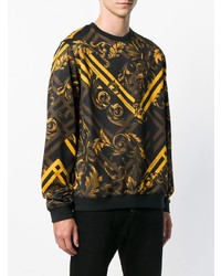 schwarzes bedrucktes Sweatshirt von Versace Jeans