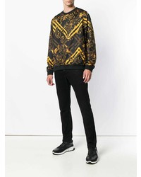 schwarzes bedrucktes Sweatshirt von Versace Jeans