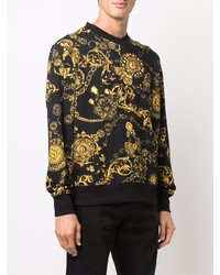 schwarzes bedrucktes Sweatshirt von VERSACE JEANS COUTURE