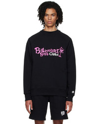 schwarzes bedrucktes Sweatshirt von Billionaire Boys Club