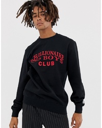 schwarzes bedrucktes Sweatshirt von Billionaire Boys Club